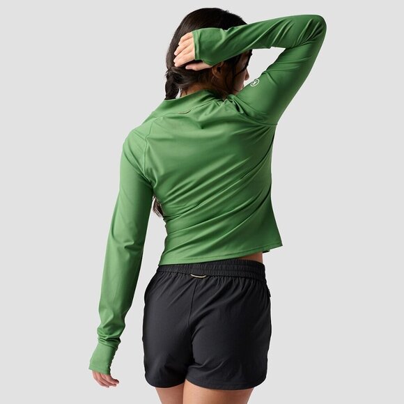 NWOT Backcountry SunTrace 1/4-Zip Long-Sleeve Top, Green, Size Small - Picture 2 of 8